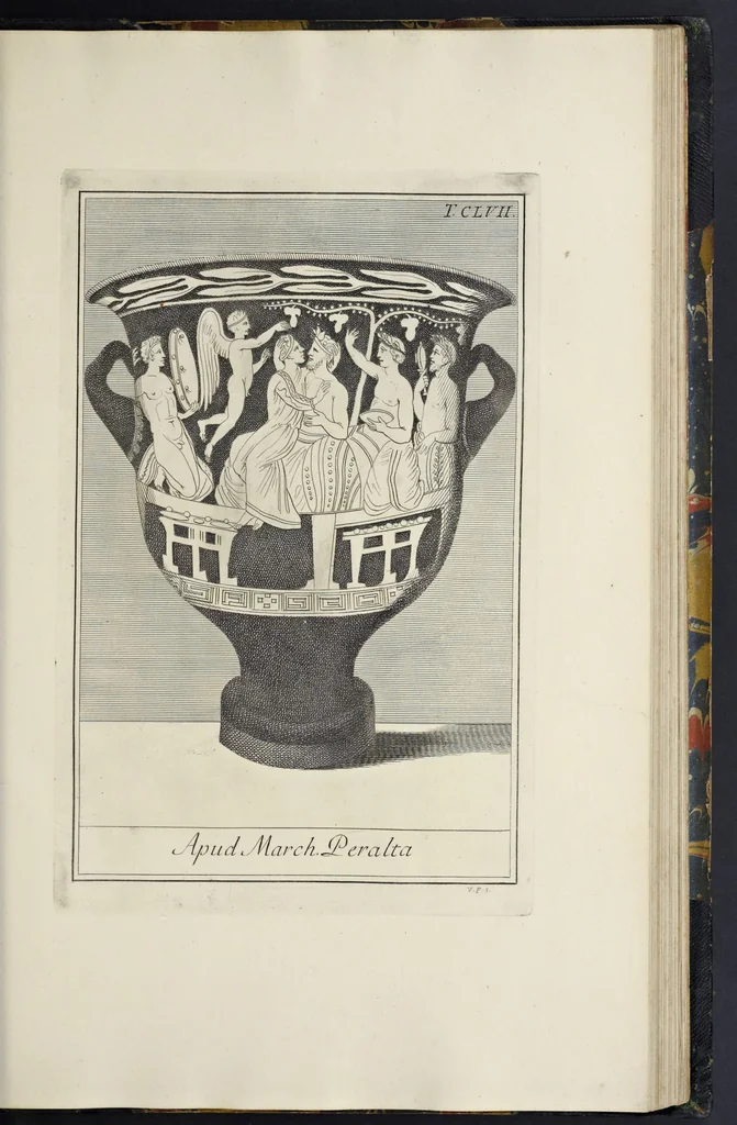 An illustration from Picturae Etruscorum in vasculis nunc primum in unum collectae explicationibus, et dissertationibus inlustratae, 1767, leaf 294