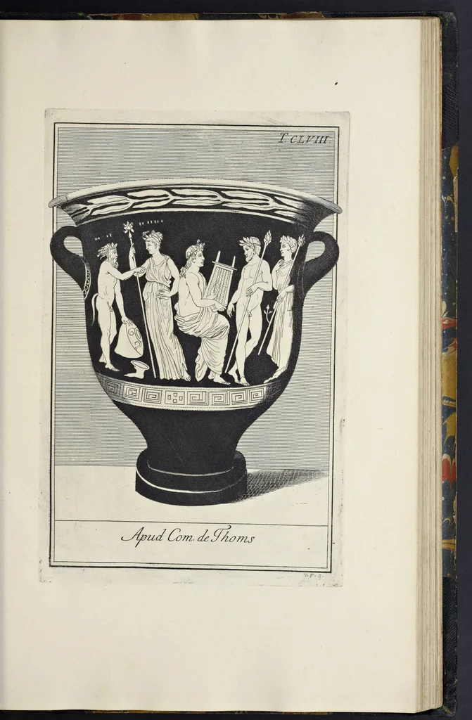 An illustration from Picturae Etruscorum in vasculis nunc primum in unum collectae explicationibus, et dissertationibus inlustratae, 1767, leaf 296
