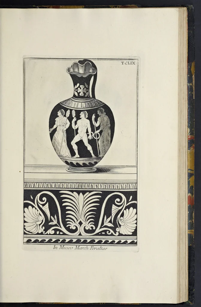An illustration from Picturae Etruscorum in vasculis nunc primum in unum collectae explicationibus, et dissertationibus inlustratae, 1767, leaf 298
