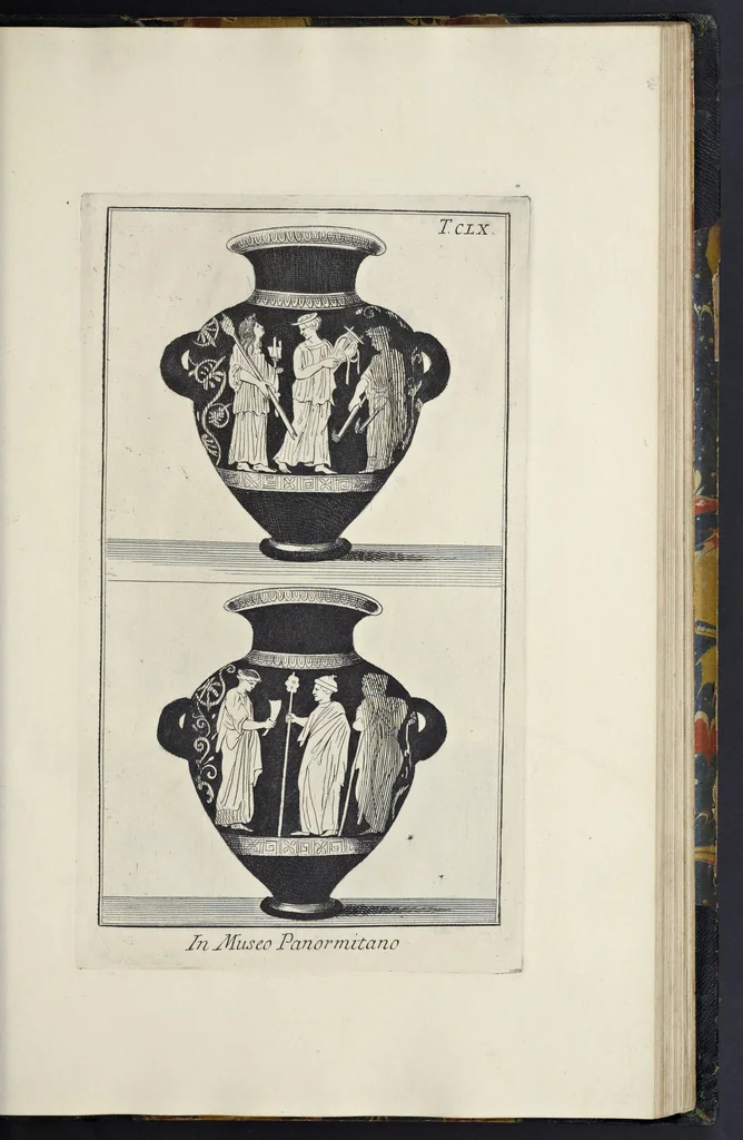 An illustration from Picturae Etruscorum in vasculis nunc primum in unum collectae explicationibus, et dissertationibus inlustratae, 1767, leaf 300