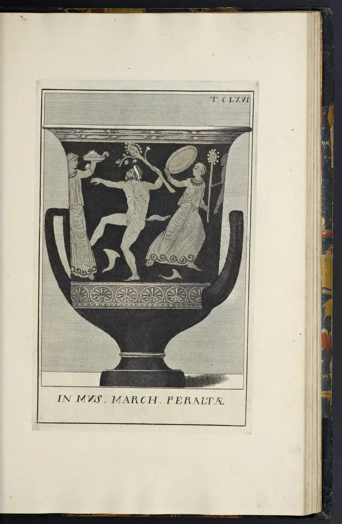 An illustration from Picturae Etruscorum in vasculis nunc primum in unum collectae explicationibus, et dissertationibus inlustratae, 1767, leaf 312
