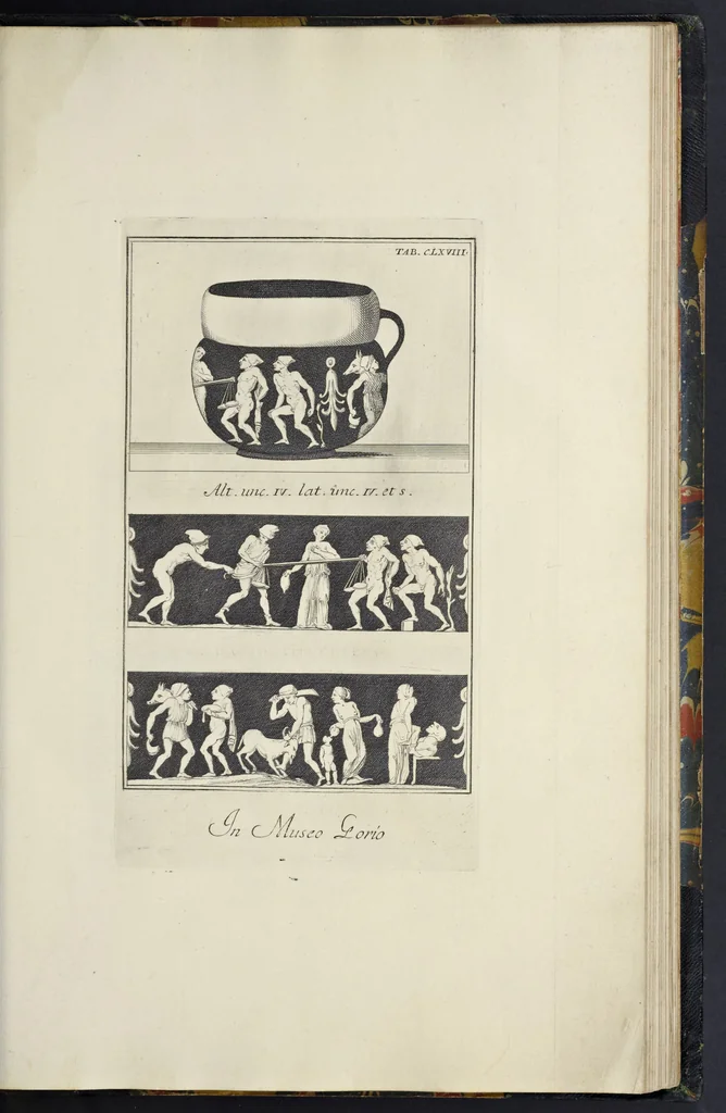 An illustration from Picturae Etruscorum in vasculis nunc primum in unum collectae explicationibus, et dissertationibus inlustratae, 1767, leaf 316