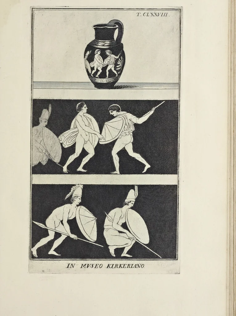An illustration from Picturae Etruscorum in vasculis nunc primum in unum collectae explicationibus, et dissertationibus inlustratae, 1767, leaf 336