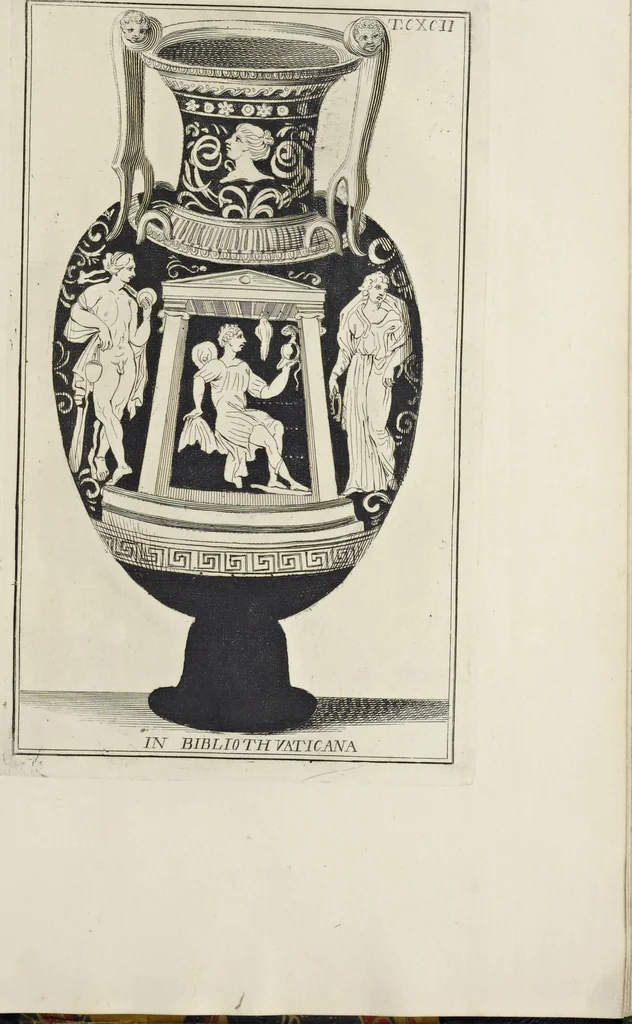 An illustration from Picturae Etruscorum in vasculis nunc primum in unum collectae explicationibus, et dissertationibus inlustratae, 1767, leaf 364