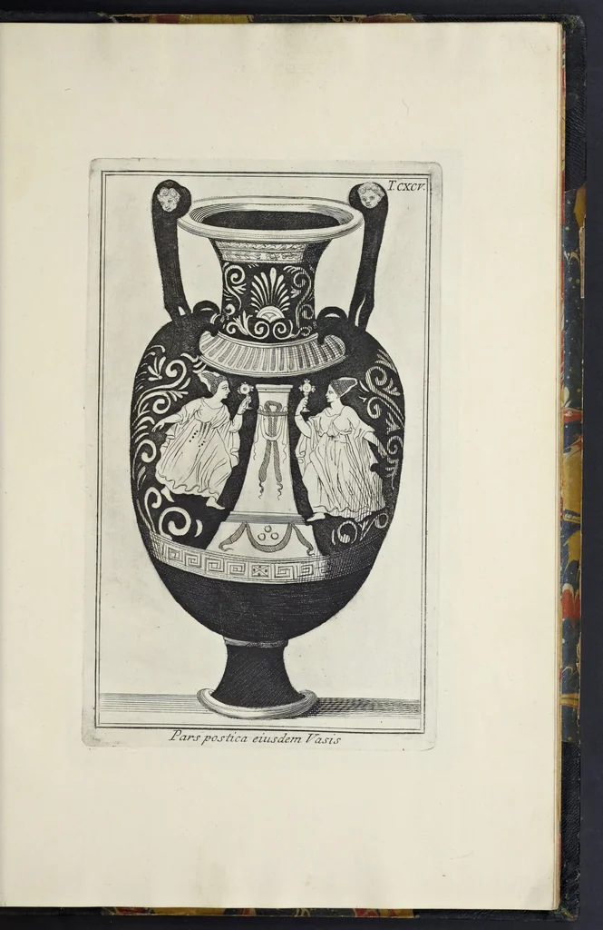 An illustration from Picturae Etruscorum in vasculis nunc primum in unum collectae explicationibus, et dissertationibus inlustratae, 1767, leaf 370