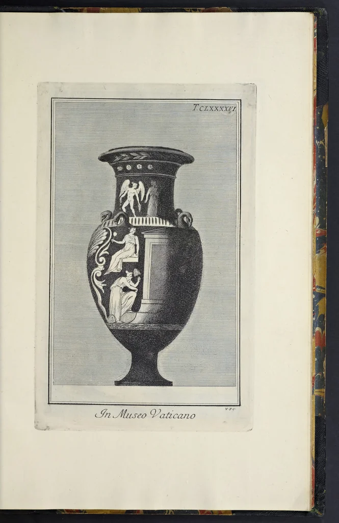 An illustration from Picturae Etruscorum in vasculis nunc primum in unum collectae explicationibus, et dissertationibus inlustratae, 1767, leaf 372