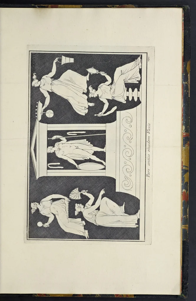 An illustration from Picturae Etruscorum in vasculis nunc primum in unum collectae explicationibus, et dissertationibus inlustratae, 1767, leaf 374