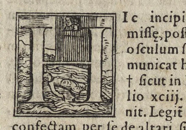 An illustration from Rationale divinorvm officiorvm a R.D. Gvlielmo Dvrando, Mimatensi episcopo, I.V.D. clarissimo, concinnatum atq[ue] nunc recens vtilissimis adnotationibus illustratum : adiectum fuit praeterea aliud Diuinorum officiorum rationale ab Ioanne Beletho theologo Parisiensi, ab hinc ferè quadringentis annis conscriptum, ac nunc demùm in lucem editum : cum duplici, vno prioris, altero posterioris Rationalis indice locupletissimo, 1568, leaf 278