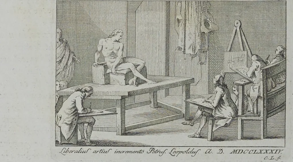 An illustration from L'Etruria pittrice, ovvero, Storia della pittura toscana, dedotta dai suoi monumenti che si esibiscono in stampa dal secolo X. fino al presente, 1791, leaf 29