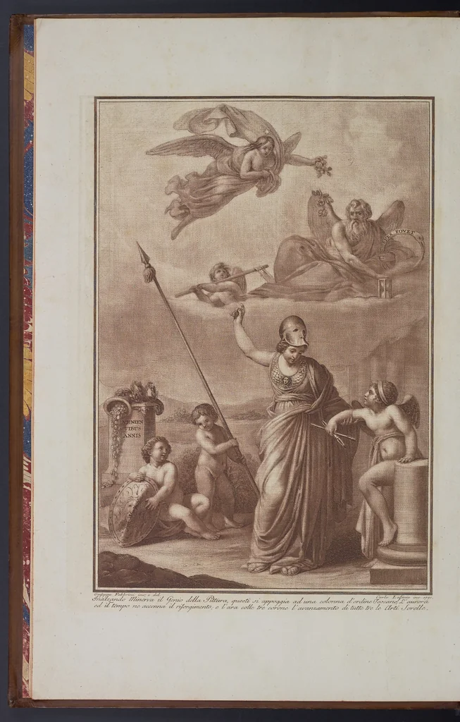An illustration from L'Etruria pittrice, ovvero, Storia della pittura toscana, dedotta dai suoi monumenti che si esibiscono in stampa dal secolo X. fino al presente, 1791, leaf 7