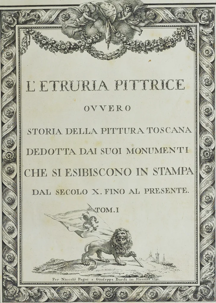 An illustration from L'Etruria pittrice, ovvero, Storia della pittura toscana, dedotta dai suoi monumenti che si esibiscono in stampa dal secolo X. fino al presente, 1791, leaf 8