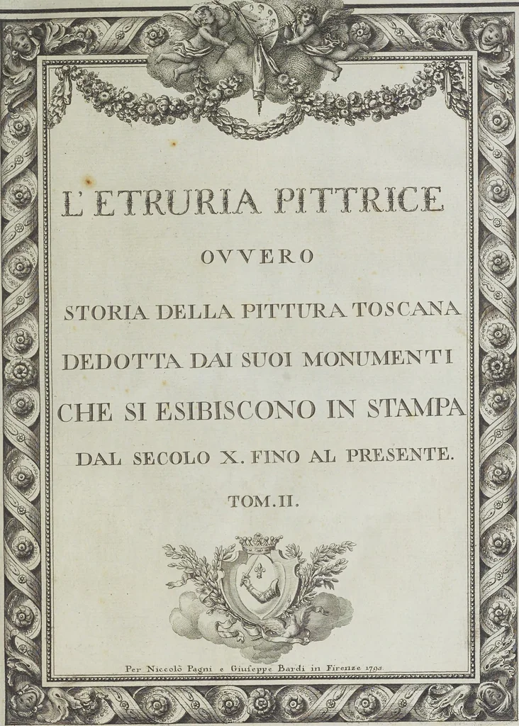 An illustration from L'Etruria pittrice, ovvero, Storia della pittura toscana, dedotta dai suoi monumenti che si esibiscono in stampa dal secolo X. fino al presente, 1791, leaf 6