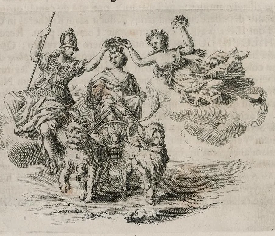 An illustration from Thesaurus Brandenburgicus selectus, sive, Gemmarum et numismatum Graecorum in cimeliarchio electorali Brandenburgico elegantiorum series, 1696, leaf 343