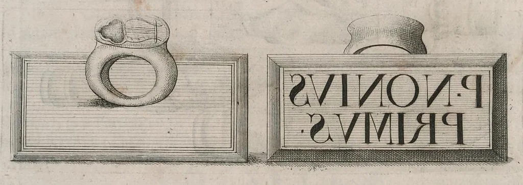 An illustration from Thesaurus Brandenburgicus selectus, sive, Gemmarum et numismatum Graecorum in cimeliarchio electorali Brandenburgico elegantiorum series, 1696, leaf 503