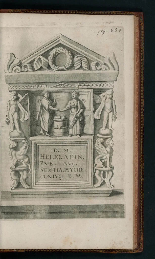 An illustration from Thesaurus Brandenburgicus selectus, sive, Gemmarum et numismatum Graecorum in cimeliarchio electorali Brandenburgico elegantiorum series, 1696, leaf 564