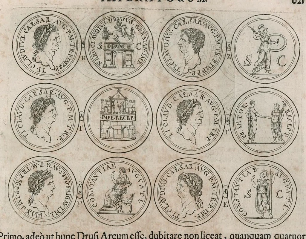 An illustration from Thesaurus Brandenburgicus selectus, sive, Gemmarum et numismatum Graecorum in cimeliarchio electorali Brandenburgico elegantiorum series, 1696, leaf 118