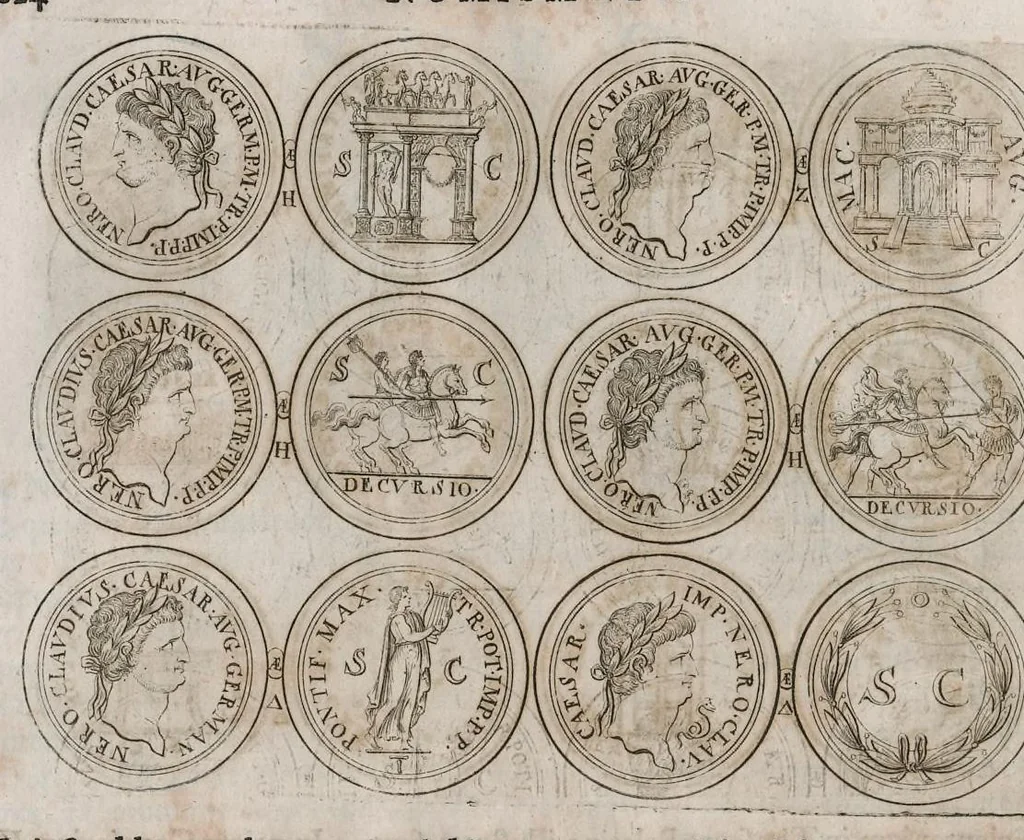 An illustration from Thesaurus Brandenburgicus selectus, sive, Gemmarum et numismatum Graecorum in cimeliarchio electorali Brandenburgico elegantiorum series, 1696, leaf 121