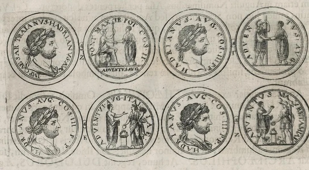 An illustration from Thesaurus Brandenburgicus selectus, sive, Gemmarum et numismatum Graecorum in cimeliarchio electorali Brandenburgico elegantiorum series, 1696, leaf 153