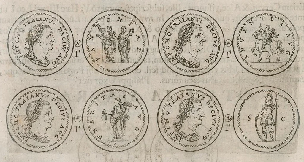 An illustration from Thesaurus Brandenburgicus selectus, sive, Gemmarum et numismatum Graecorum in cimeliarchio electorali Brandenburgico elegantiorum series, 1696, leaf 229