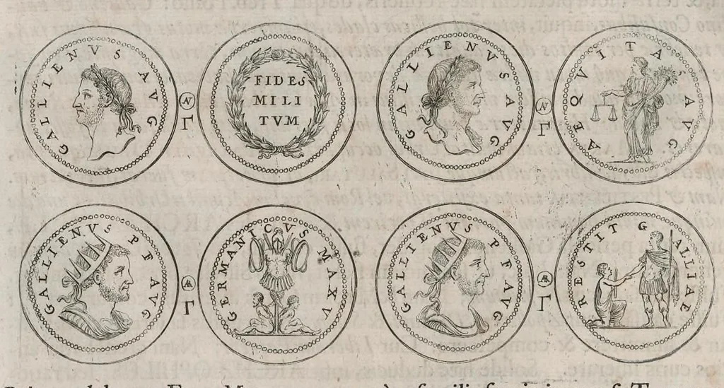 An illustration from Thesaurus Brandenburgicus selectus, sive, Gemmarum et numismatum Graecorum in cimeliarchio electorali Brandenburgico elegantiorum series, 1696, leaf 241