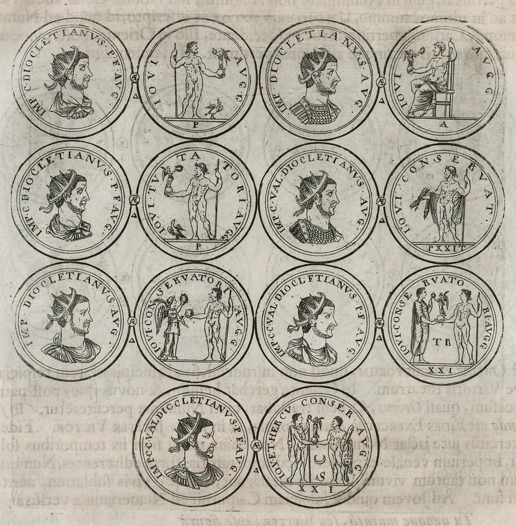 An illustration from Thesaurus Brandenburgicus selectus, sive, Gemmarum et numismatum Graecorum in cimeliarchio electorali Brandenburgico elegantiorum series, 1696, leaf 273