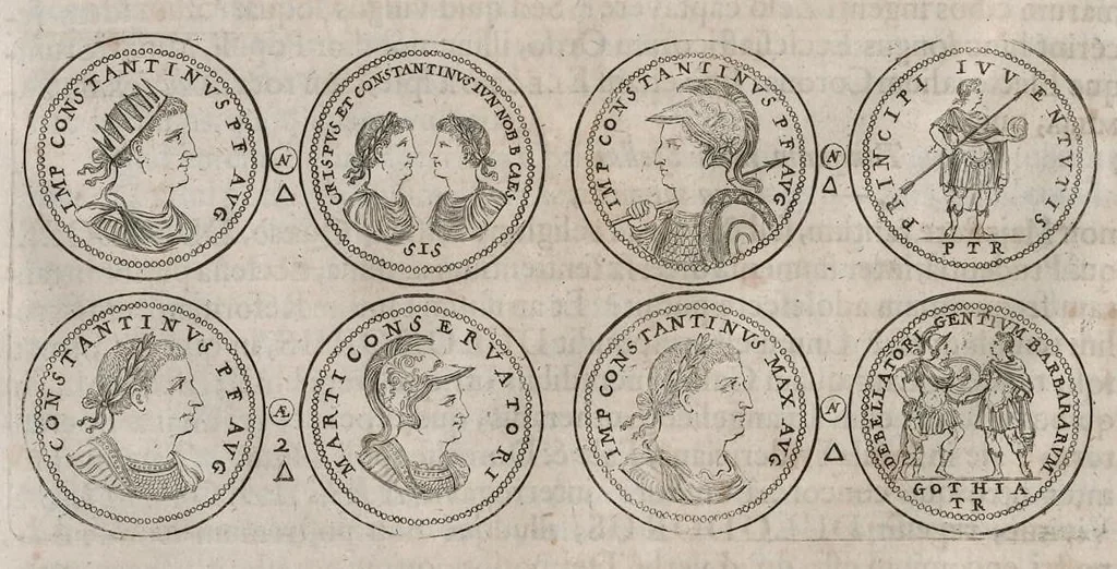 An illustration from Thesaurus Brandenburgicus selectus, sive, Gemmarum et numismatum Graecorum in cimeliarchio electorali Brandenburgico elegantiorum series, 1696, leaf 297