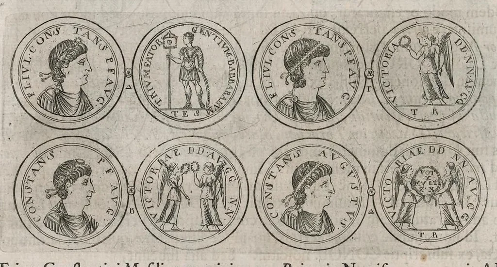 An illustration from Thesaurus Brandenburgicus selectus, sive, Gemmarum et numismatum Graecorum in cimeliarchio electorali Brandenburgico elegantiorum series, 1696, leaf 309