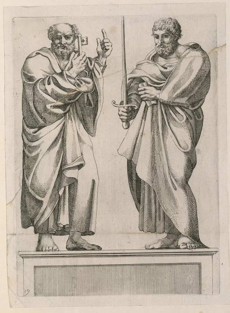 An illustration from Vita di San Diego, dipinta nella Cappella di S. Giacomo de Spagnuoli in Roma da Annibale Carracci, 1646, leaf 28