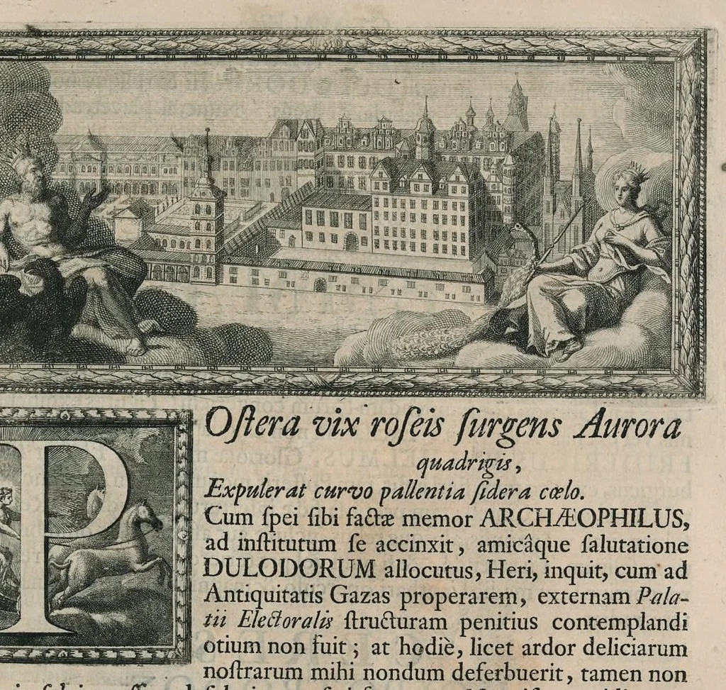 An illustration from Thesaurus Brandenburgicus selectus, sive, Gemmarum et numismatum Graecorum in cimeliarchio electorali Brandenburgico elegantiorum series, 1696, leaf 32