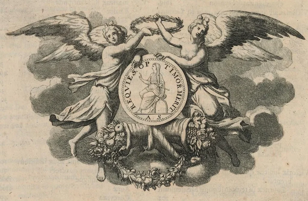 An illustration from Thesaurus Brandenburgicus selectus, sive, Gemmarum et numismatum Graecorum in cimeliarchio electorali Brandenburgico elegantiorum series, 1696, leaf 593