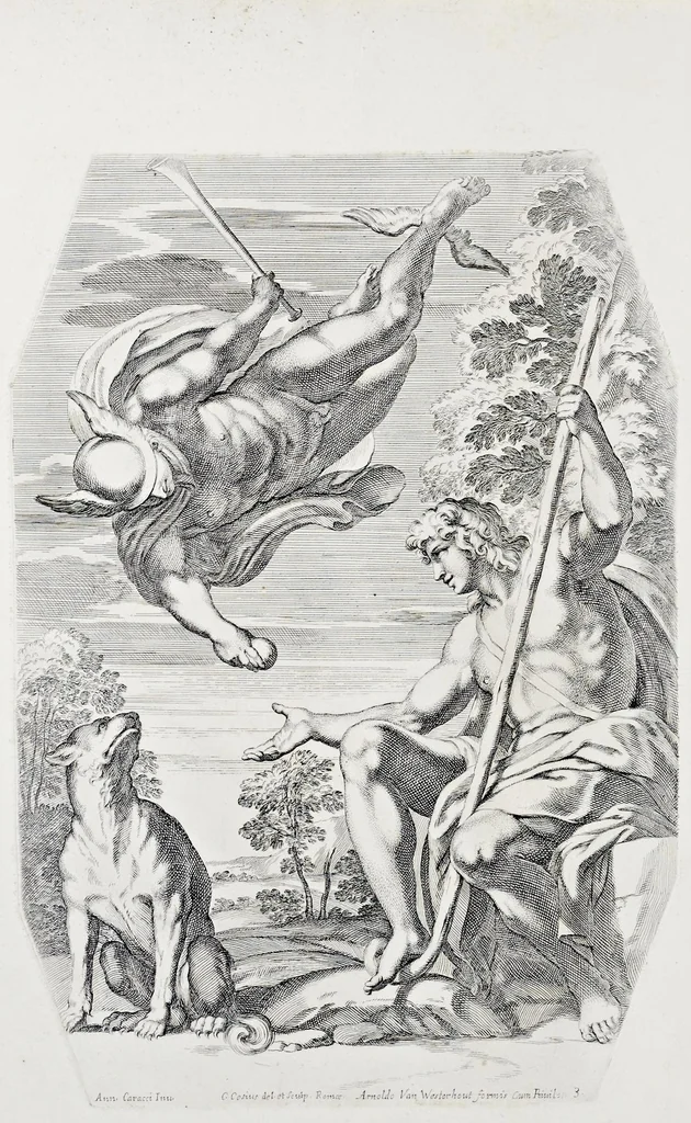 An illustration from Galeria nel Palazzo Farnese in Roma del sereniss. dvca di Parma etc. dipinta da Annibale Carracci, 1680, leaf 15