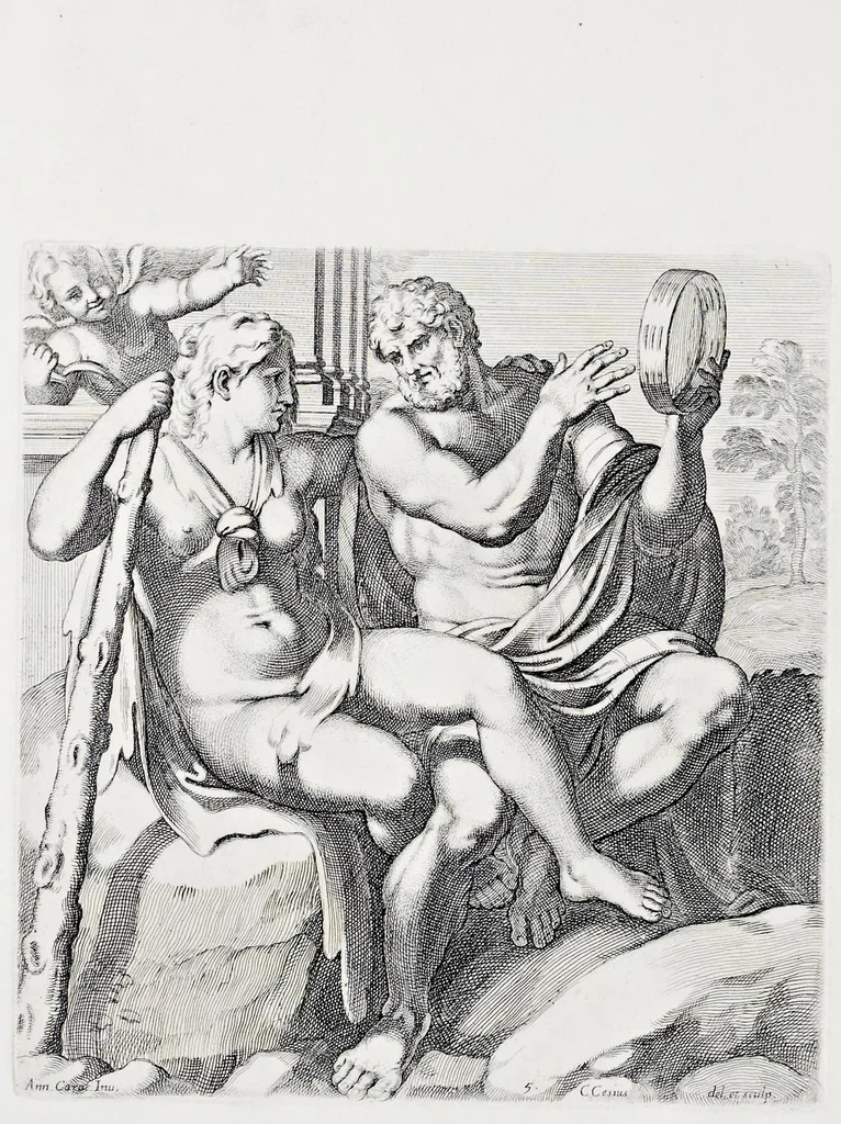 An illustration from Galeria nel Palazzo Farnese in Roma del sereniss. dvca di Parma etc. dipinta da Annibale Carracci, 1680, leaf 19