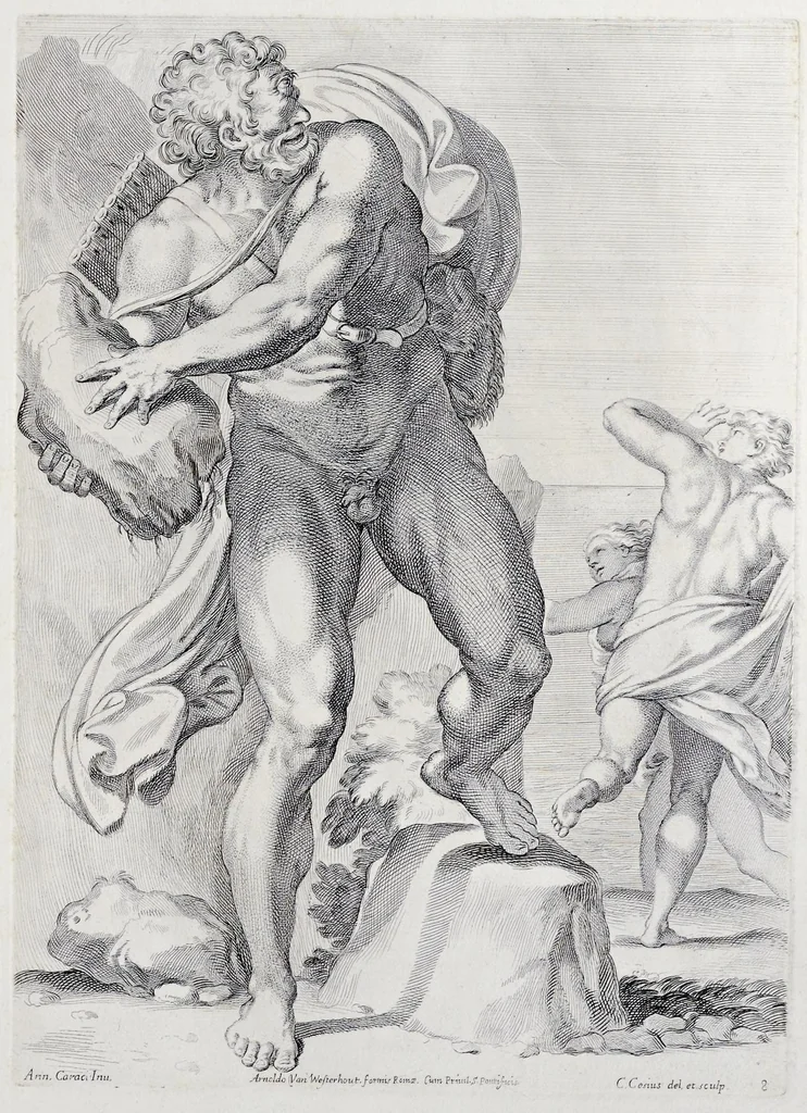 An illustration from Galeria nel Palazzo Farnese in Roma del sereniss. dvca di Parma etc. dipinta da Annibale Carracci, 1680, leaf 24