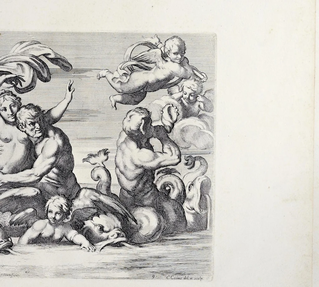 An illustration from Galeria nel Palazzo Farnese in Roma del sereniss. dvca di Parma etc. dipinta da Annibale Carracci, 1680, leaf 28