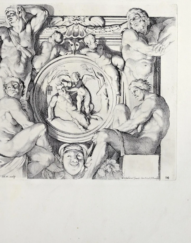 An illustration from Galeria nel Palazzo Farnese in Roma del sereniss. dvca di Parma etc. dipinta da Annibale Carracci, 1680, leaf 44