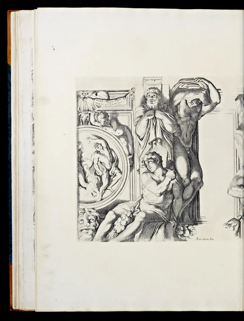 An illustration from Galeria nel Palazzo Farnese in Roma del sereniss. dvca di Parma etc. dipinta da Annibale Carracci, 1680, leaf 51