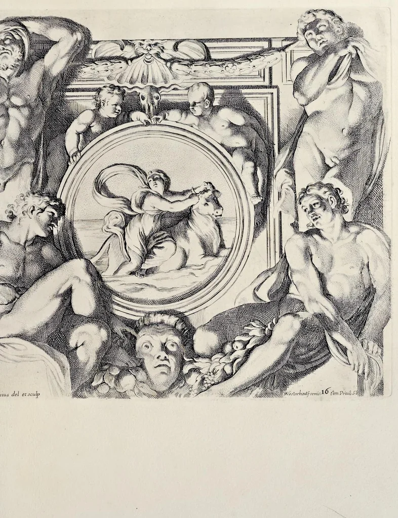 An illustration from Galeria nel Palazzo Farnese in Roma del sereniss. dvca di Parma etc. dipinta da Annibale Carracci, 1680, leaf 52