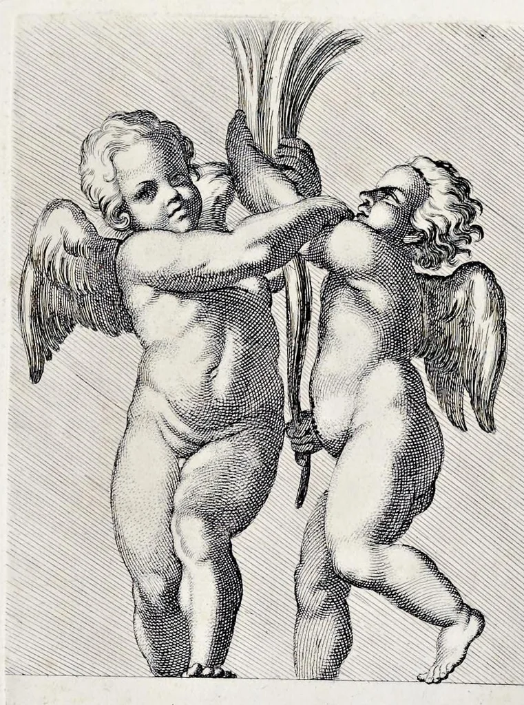 An illustration from Galeria nel Palazzo Farnese in Roma del sereniss. dvca di Parma etc. dipinta da Annibale Carracci, 1680, leaf 70