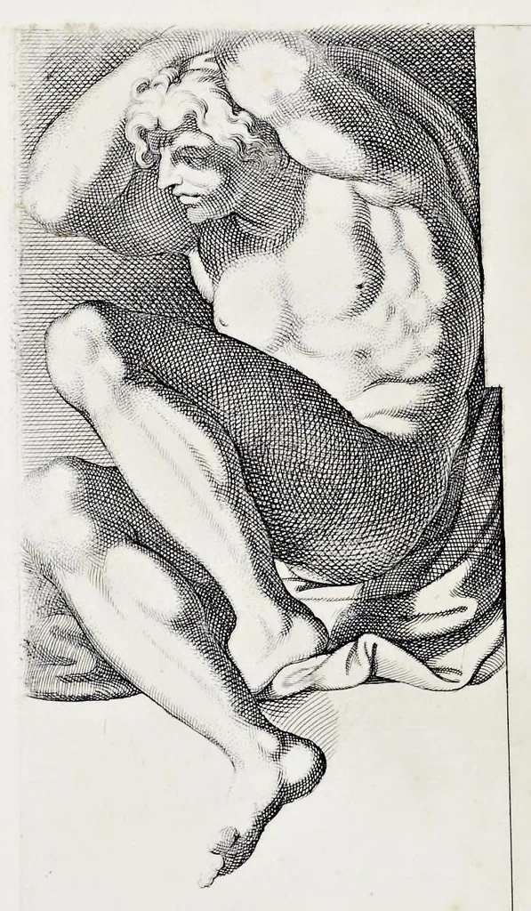 An illustration from Galeria nel Palazzo Farnese in Roma del sereniss. dvca di Parma etc. dipinta da Annibale Carracci, 1680, leaf 89