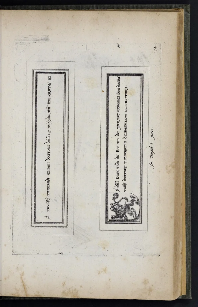 An illustration from Monvmenta sepvlcrorvm cvm epigraphis ingenio et doctrina excellentivm virorvm : aliorvmq. tam prisci qvam nostri secvli memorabilivm hominvm, de archetypis expressa, 1574, leaf 176