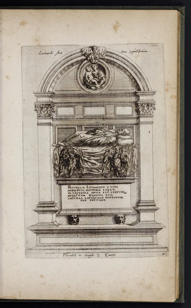 An illustration from Monvmenta sepvlcrorvm cvm epigraphis ingenio et doctrina excellentivm virorvm : aliorvmq. tam prisci qvam nostri secvli memorabilivm hominvm, de archetypis expressa, 1574, leaf 74