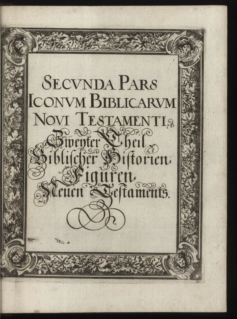 An illustration from Icones Biblicae Veteris et Novi Testamenti. Figuren Biblischer Historien Alten und Neuen Testaments, 1679, leaf 422