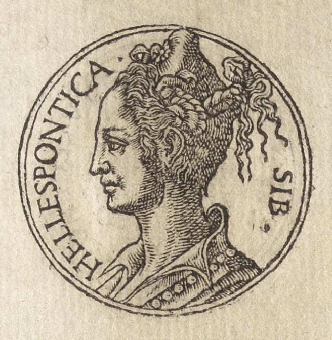 An illustration from Promtvarii iconvm insigniorvm à secvlo hominvm, subiectis eorum vitis, per compendiũ ex probatissimis autoribus desumptis, editio secunda : illustrium virorum, qui à prima successerunt, imaginibus aucta atque locupletata, 1578, leaf 101