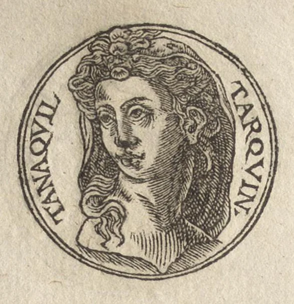 An illustration from Promtvarii iconvm insigniorvm à secvlo hominvm, subiectis eorum vitis, per compendiũ ex probatissimis autoribus desumptis, editio secunda : illustrium virorum, qui à prima successerunt, imaginibus aucta atque locupletata, 1578, leaf 107