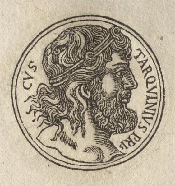 An illustration from Promtvarii iconvm insigniorvm à secvlo hominvm, subiectis eorum vitis, per compendiũ ex probatissimis autoribus desumptis, editio secunda : illustrium virorum, qui à prima successerunt, imaginibus aucta atque locupletata, 1578, leaf 107