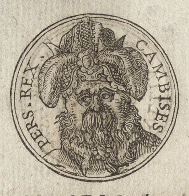 An illustration from Promtvarii iconvm insigniorvm à secvlo hominvm, subiectis eorum vitis, per compendiũ ex probatissimis autoribus desumptis, editio secunda : illustrium virorum, qui à prima successerunt, imaginibus aucta atque locupletata, 1578, leaf 119