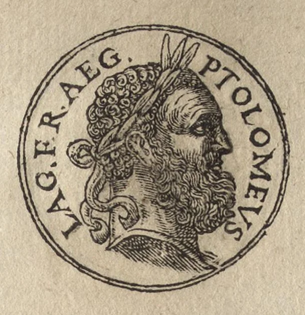 An illustration from Promtvarii iconvm insigniorvm à secvlo hominvm, subiectis eorum vitis, per compendiũ ex probatissimis autoribus desumptis, editio secunda : illustrium virorum, qui à prima successerunt, imaginibus aucta atque locupletata, 1578, leaf 144