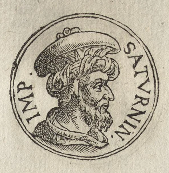 An illustration from Promtvarii iconvm insigniorvm à secvlo hominvm, subiectis eorum vitis, per compendiũ ex probatissimis autoribus desumptis, editio secunda : illustrium virorum, qui à prima successerunt, imaginibus aucta atque locupletata, 1578, leaf 256