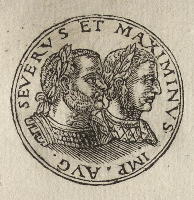 An illustration from Promtvarii iconvm insigniorvm à secvlo hominvm, subiectis eorum vitis, per compendiũ ex probatissimis autoribus desumptis, editio secunda : illustrium virorum, qui à prima successerunt, imaginibus aucta atque locupletata, 1578, leaf 268