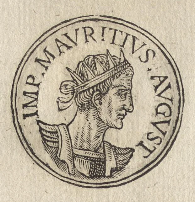 An illustration from Promtvarii iconvm insigniorvm à secvlo hominvm, subiectis eorum vitis, per compendiũ ex probatissimis autoribus desumptis, editio secunda : illustrium virorum, qui à prima successerunt, imaginibus aucta atque locupletata, 1578, leaf 293